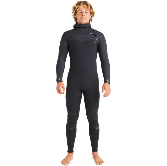 2024 Billabong Mens Furnace Natural 5/4mm Hooded Chest Zip Wetsuit ABYW200122 - Black